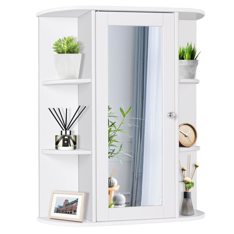 Bathroom Cabinet Single Door Shelves Wall Mount Cabinet - Relaxacare