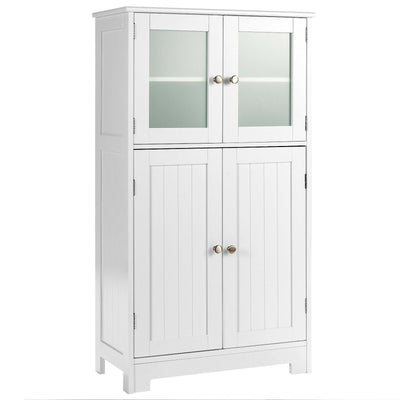 Bathroom Floor Storage Locker Kitchen Cabinet with Doors and Adjustable Shelf - Relaxacare
