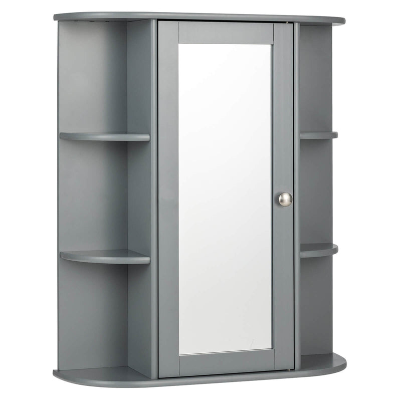 Bathroom Single Door Shelves Wall Mount Cabinet with Mirror - Relaxacare