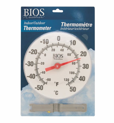 BIOS - 6-Inch Dial Thermometer, Black & White - Relaxacare