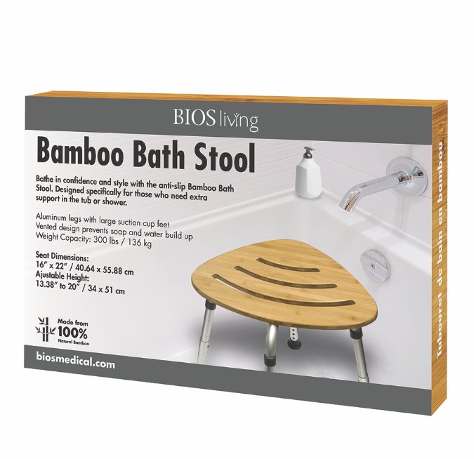 BIOS - Bamboo Bath Stool - Relaxacare