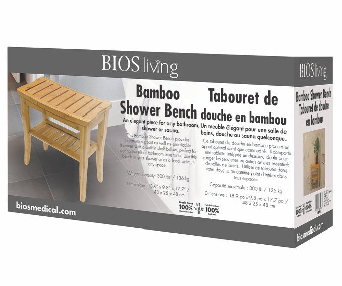 BIOS - Bamboo Shower Bench - Relaxacare