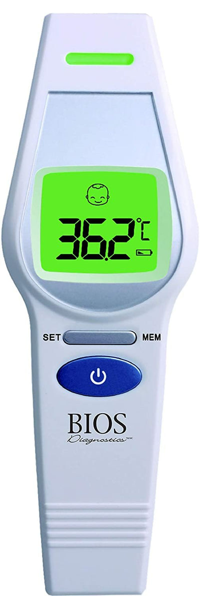 Bios - Diagnostics Non-Contact Forehead Thermometer for Adults and Baby with Feverglow Technology - Relaxacare