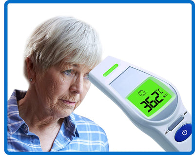 Bios - Diagnostics Non-Contact Forehead Thermometer for Adults and Baby with Feverglow Technology - Relaxacare