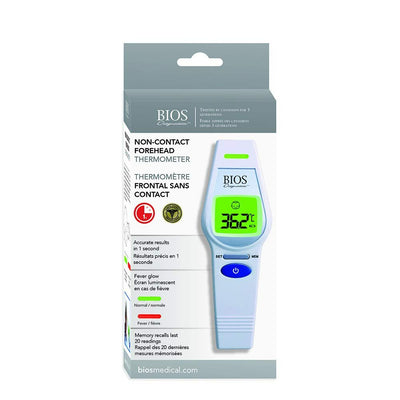 Bios - Diagnostics Non-Contact Forehead Thermometer for Adults and Baby with Feverglow Technology - Relaxacare