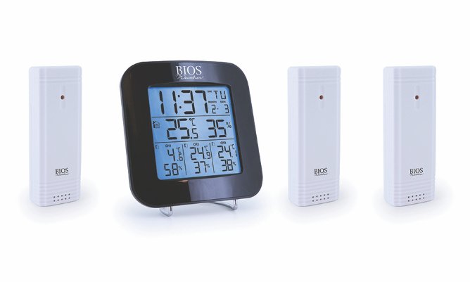 BIOS - Thermor Indoor/Outdoor Thermometer with 3 Sensors - Relaxacare