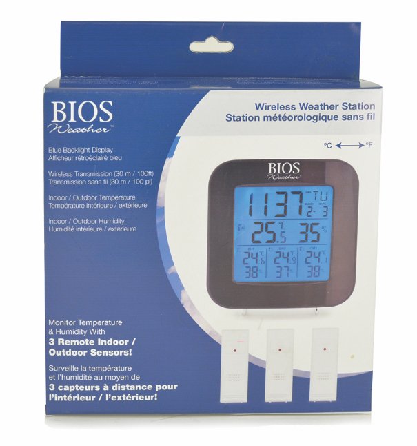 BIOS - Thermor Indoor/Outdoor Thermometer with 3 Sensors