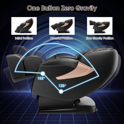 BLACK FRIDAY SALE!-Costway-Relaxation 25 - Zero Gravity SL-Track Electric Shiatsu Massage Chair with Intelligent Voice Control - Relaxacare