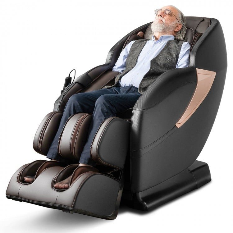 BLACK FRIDAY SALE!-Costway-Relaxation 25 - Zero Gravity SL-Track Electric Shiatsu Massage Chair with Intelligent Voice Control - Relaxacare