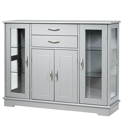 Buffet Server Storage Cabinet-Gray - Relaxacare