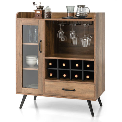 Buffet Sideboard with Removable Wine Rack and Glass Holder - Relaxacare