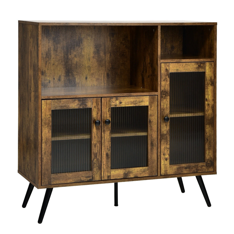 Buffet Storage Cupboard with Glass Door and Adjustable Shelves - Relaxacare