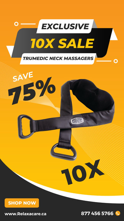 Bulk Buy-Combo Package-10 Neck Massagers-TruMedic IS-2500 Neck Massager with Heat-Fully Body Massage. - Relaxacare