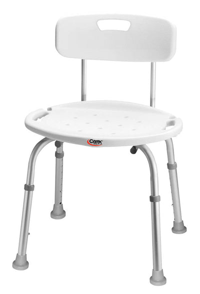 CAREX - Adjustable Bath & Shower Seat with Back - Relaxacare