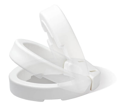 CAREX - Hinged Toilet Seat Riser for Elongated Toilets - Relaxacare