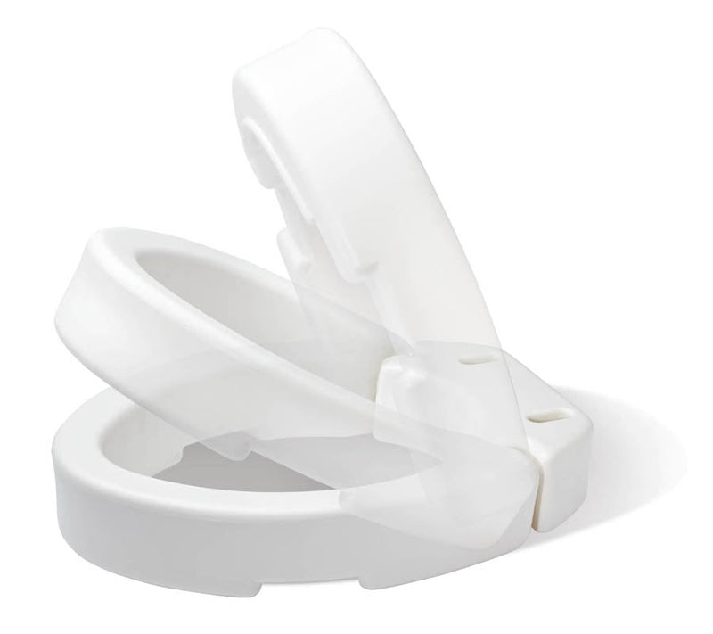 CAREX - Hinged Toilet Seat Riser for Elongated Toilets - Relaxacare