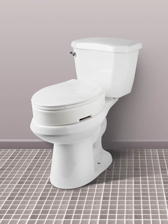 CAREX - Hinged Toilet Seat Riser for Elongated Toilets - Relaxacare