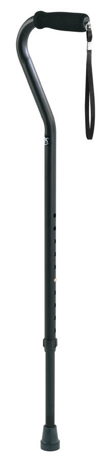 CAREX - Offset Aluminum Cane - Black - Relaxacare