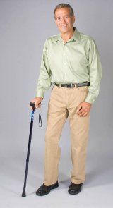 CAREX - Soft Grip Designer Cane - Blue - Relaxacare