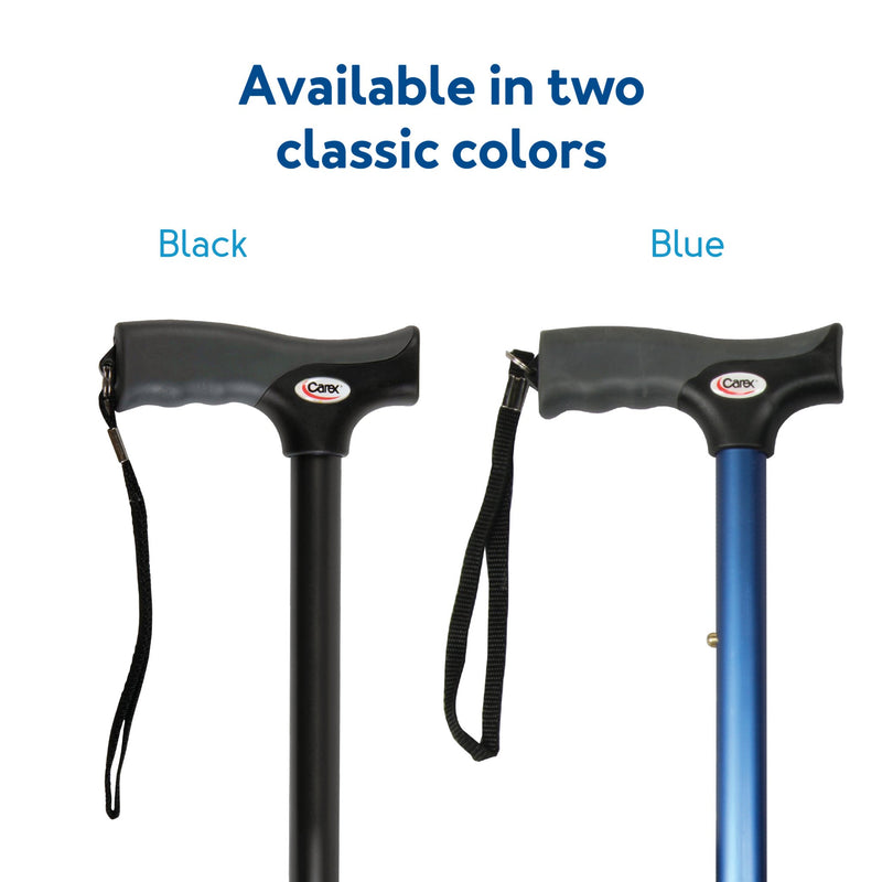 CAREX - Soft Grip Folding Cane - Relaxacare