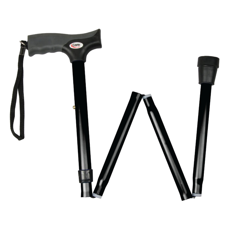 CAREX - Soft Grip Folding Cane - Relaxacare
