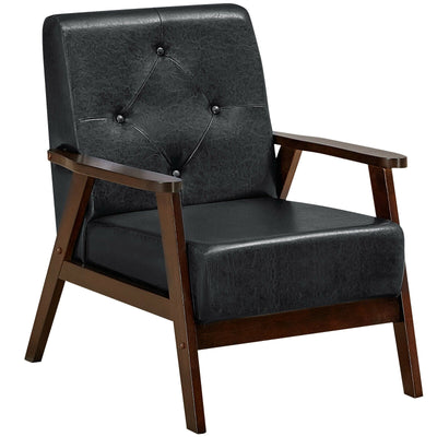 Classic Accent Armchair with Rubber Wood Legs and Armrests - Relaxacare