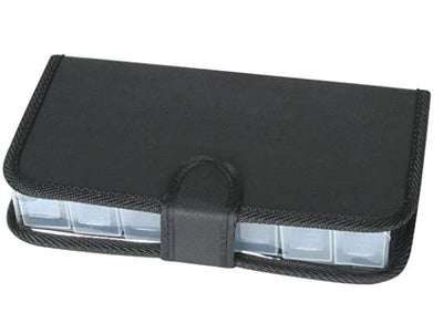 Clearance - Bi- Weekly (14-Day) Pill Organizer, Vitamin and Medicine Box, Large Pop-Out Compartments, 4 Times a Day, Clear Lids, Includes Carrying Case - Relaxacare