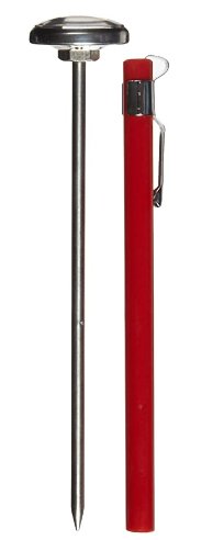 Clearance - Easerich Commercial Stainless Steel Pocket Thermometer Red - Relaxacare