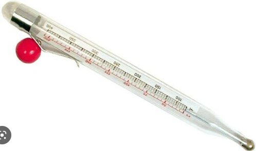 Clearance - Easerich Long Glass Candy & Deep Frying Thermometer w/ Hang Hook, Both F/C up to 400F - Relaxacare