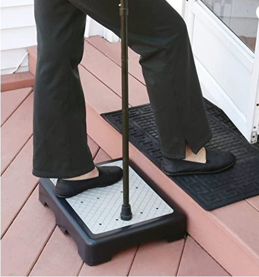 Clearance - IdeaWorks Indoor/Outdoor Riser Step 3 1/2" High - Non-Slip All Weather Top & Feet - Supports 400 lbs. - Relaxacare