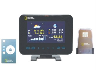 Clearance - National Geographic 8" Digital Photo Frame with Weather Station - Relaxacare