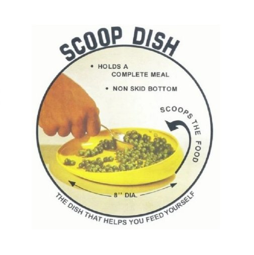 Clearance - Non Skid Scoopy Scoop Dish - Blue - Relaxacare