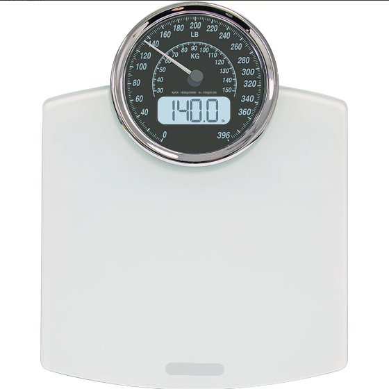 Clearance - Open Box - Atoma Digital Analog Scale, 396 lbs. - Black - Relaxacare