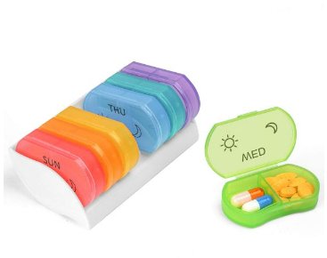 Clearance - Open Box - Bios Living 2 TIMES A DAY – LARGE WEEKLY AM/PM PILL ORGANIZER WITH MOISTURE-PROOF DESIGN FOR PILLS, VITAMIN, FISH OIL, SUPPLEMENTS AND MEDICATION - Relaxacare