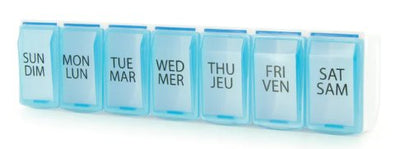 Clearance - Open Box - Detachable 7 Day Pill Organizer - Blue - Relaxacare