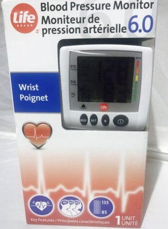 Clearance - Open Box - Life Brand Blood Pressure Monitor 6.0 Wrist - Relaxacare