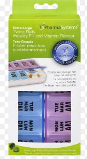 Clearance - Open Box - Weekly Pill Organizer Am/Pm Slots - Relaxacare