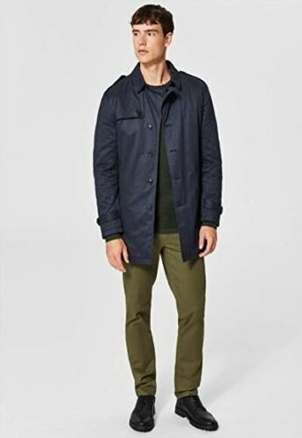 Clearance - Selected Homme Slhadams Trench Coat Jacket - Black - Relaxacare