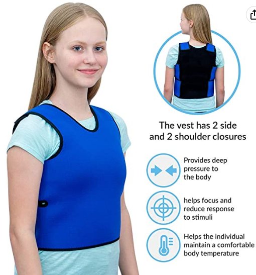 Clearance - Sensory Compression Vest Deep Pressure Vest for Autism Hyperactivity Mood Processing Disorders Breathable Form-Fitting (Medium(17inch * 30inch)) Green - Relaxacare