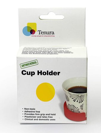 Clearance- Tenura Anti-Microbial Moulded Anti-Slip Cup Holder - Relaxacare
