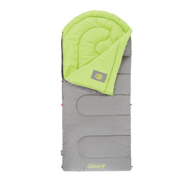 Coleman - Dexter Point Regular Cool Weather Sleeping Bag, Grey/Lime - Relaxacare