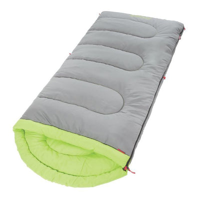 Coleman - Dexter Point Regular Cool Weather Sleeping Bag, Grey/Lime - Relaxacare