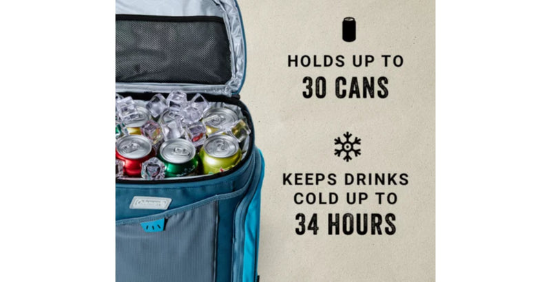 Coleman - SPORTFLEX 30-Can Soft Cooler Backpack, Ocean - Relaxacare