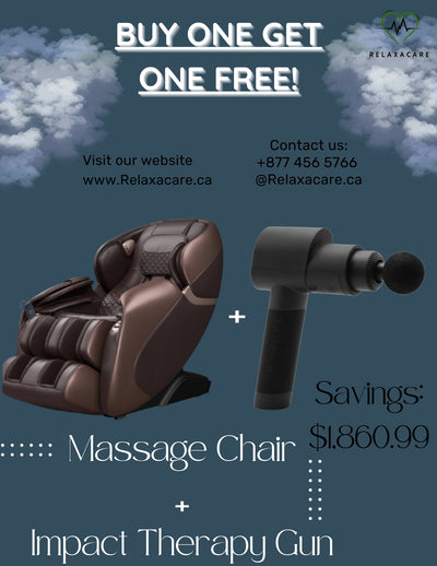 Combo Package-Indoor Spa package-Costway Massage Chair+FREE Impact Therapy Gun - Relaxacare