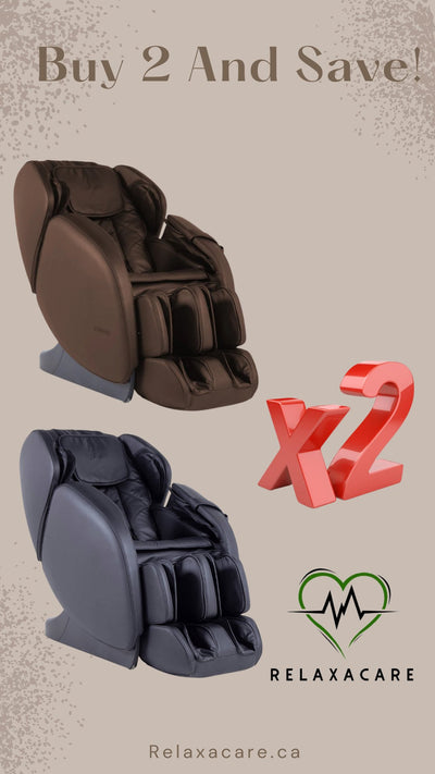 Combo Package x2 TruMedic MC-1500 Massage Chairs with L track - Relaxacare