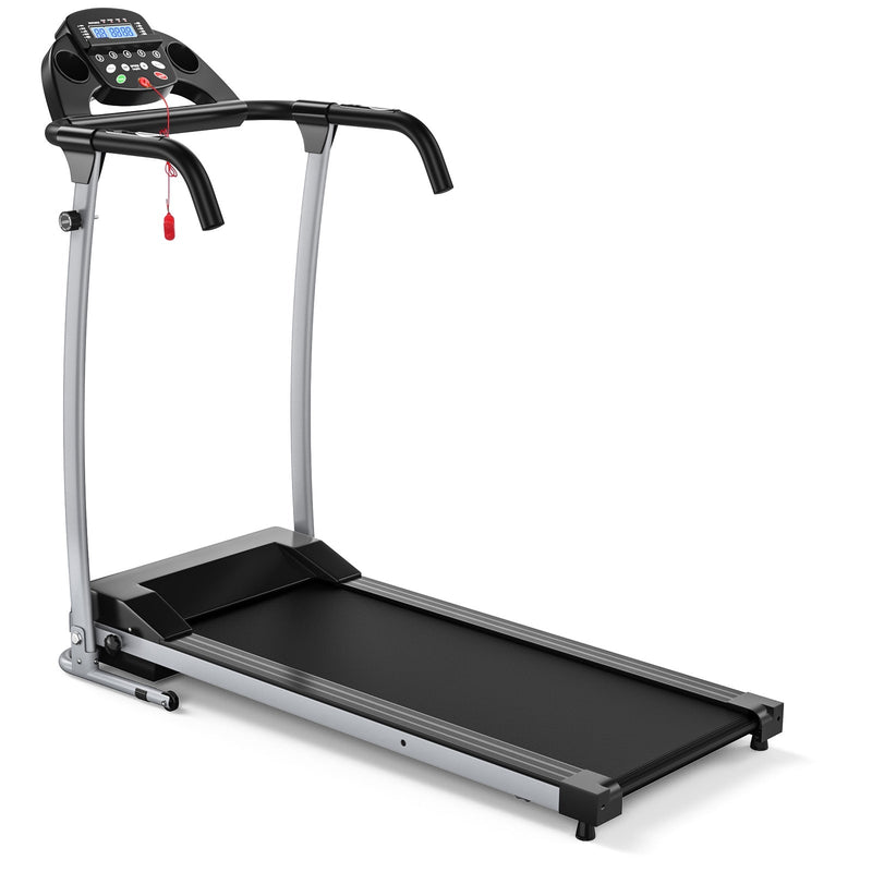 Compact Electric Folding Running and Fitness Treadmill with LED Display-Black - Relaxacare