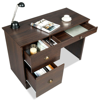 Computer Desk PC Laptop Writing Table Workstation Study Furniture-Natural - Relaxacare
