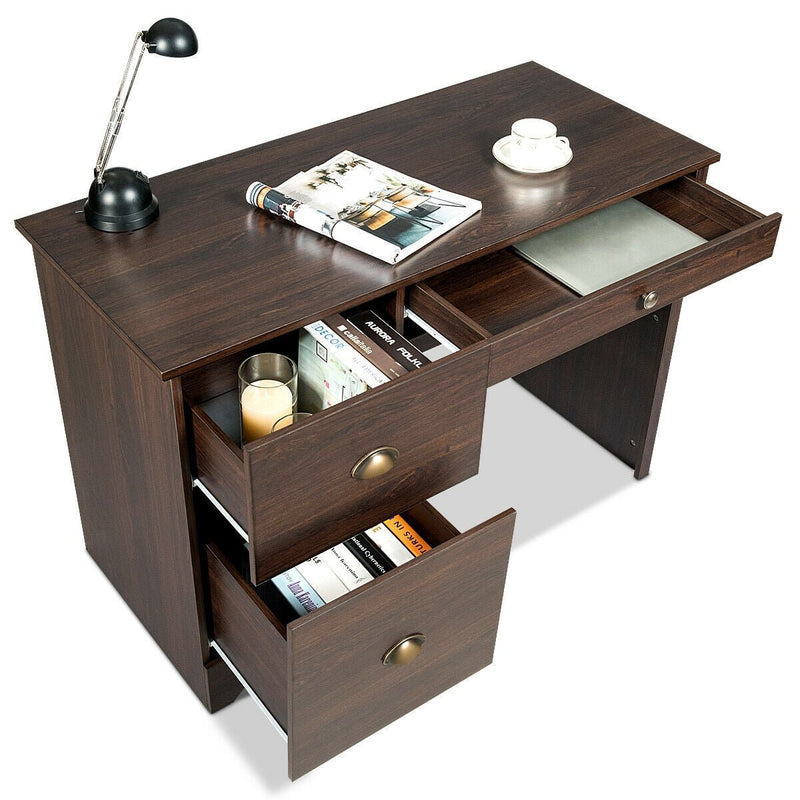 Computer Desk PC Laptop Writing Table Workstation Study Furniture-Natural - Relaxacare