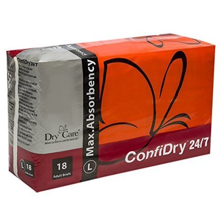 ConfiDry 24/7 Dry Care Max Absorbency Adult Brief Diapers, 18 Count - Relaxacare