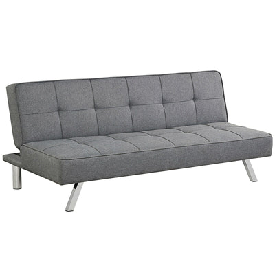 Convertible Futon Sofa Bed Adjustable Sleeper with Stainless Steel Legs - Relaxacare